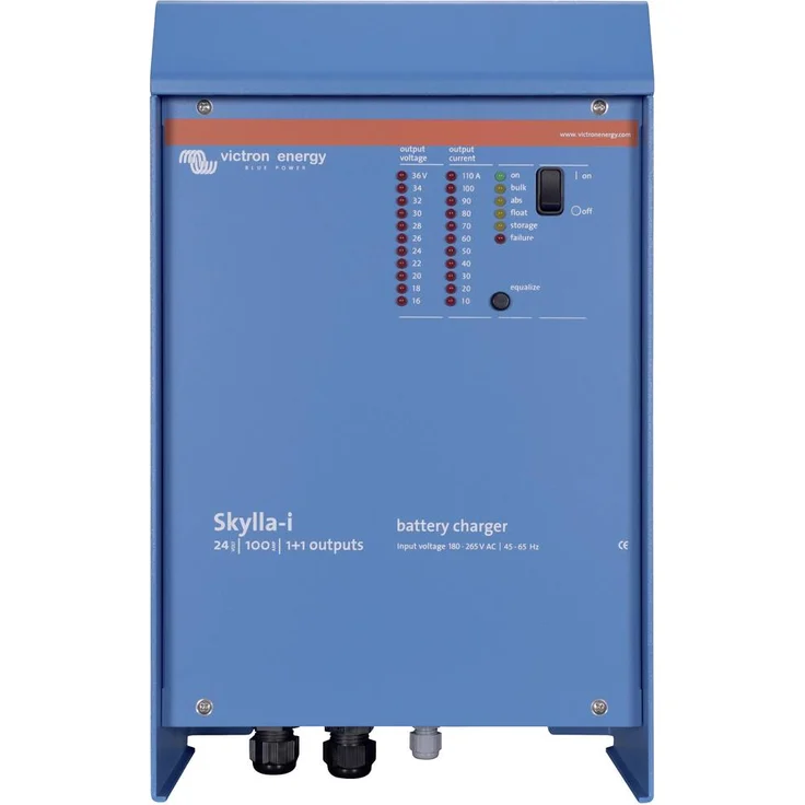 Victron Energy Skylla-i 24/100 (1+1) Bleiakku-Ladegerät mit 100A Ladestrom, NMEA 2000 Anschluss und Lithium-Ionen-Kompatibilität