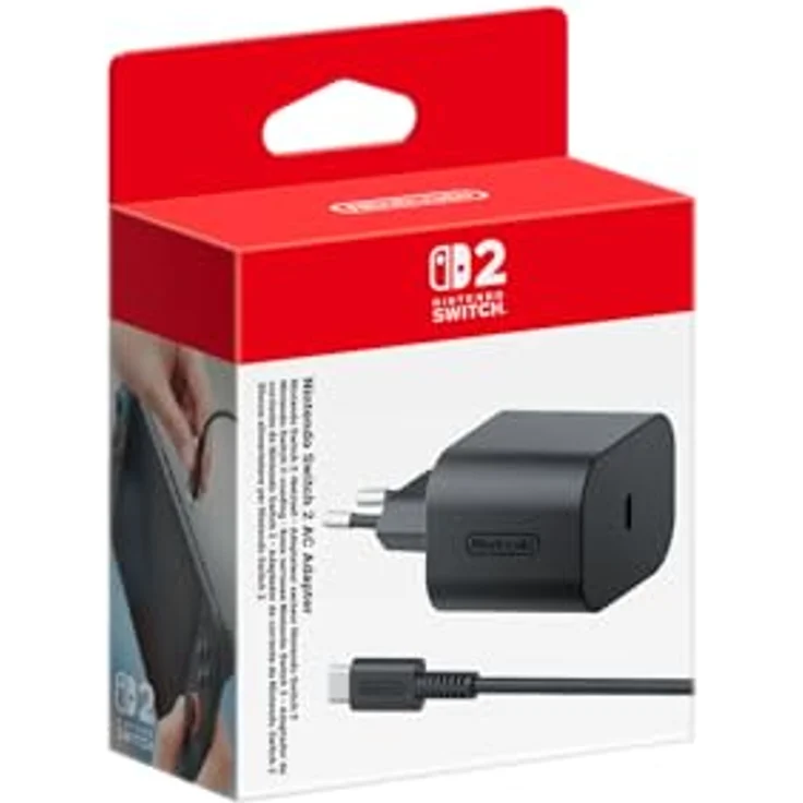 Nintendo Switch 2-Netzteil, Energieversorgung für Konsolen, Schwarz – Bild 1