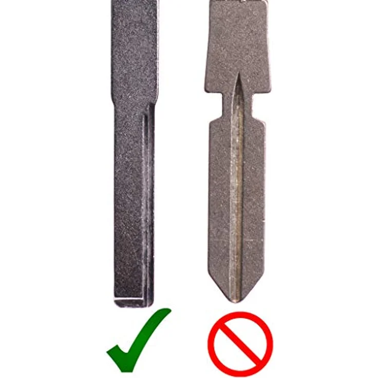 mt-key Auto Schlüssel 2 Tasten mit HU44 Rohling, 1x Uhu Kleber, 2x VARTA CR2025 Knopfzellen für Mercedes W168 R170 W414 W903 und Chrysler Crossfire – Bild 3