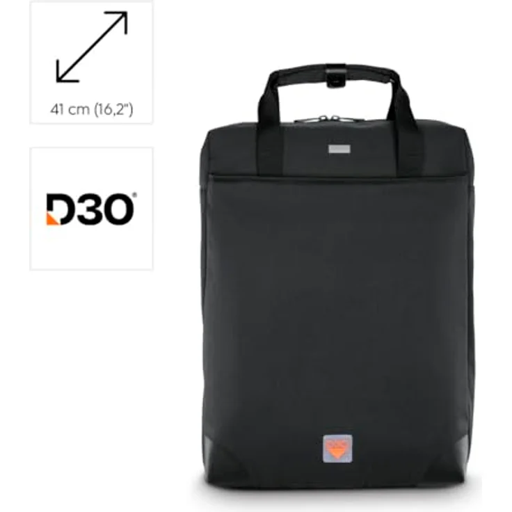 Hama Laptop-Rucksack Extreme Protect, stoßfest, bis 41 cm (16,2"), Schwarz - D3O-lizenzierter Stoßdämpfer, Wasserabweisend, Business-Rucksack – Bild 2