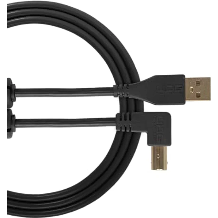 UDG Ultimate Audio Cable USB 2.0 A-B Black Angled 1m (U95004BL) – Bild 2