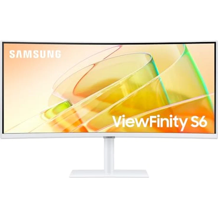 Samsung ViewFinity S65TC Curved Monitor, 34 Zoll, VA-Panel, 3.440 x 1.440 Pixel, HDR10, KVM-Switch, 100 Hz, 5 ms Reaktionszeit, Höhenverstellbar – Bild 1