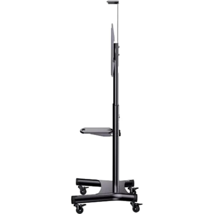 Hagor HP Twin Stand HD (84", 90 kg), TV Ständer, Schwarz, VESA bis 800 x 500 mm, höhenverstellbare Kameraaufnahme und AV-Ablage – Bild 4