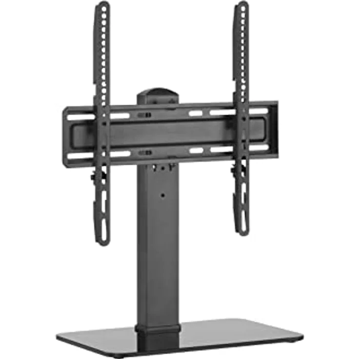 equip Tischhalterung 650611, höhenverstellbarer TV Ständer für 55" Fernseher bis 40 kg, Schwarz