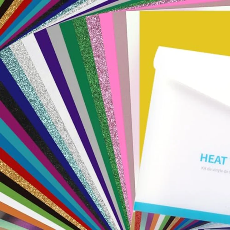 Loklik Heat Transfer Vinyl Material Bundle, 27 Farben, inkl. wiederverwendbarem Teflonblatt, 304,8 x 304,8 mm – Bild 8