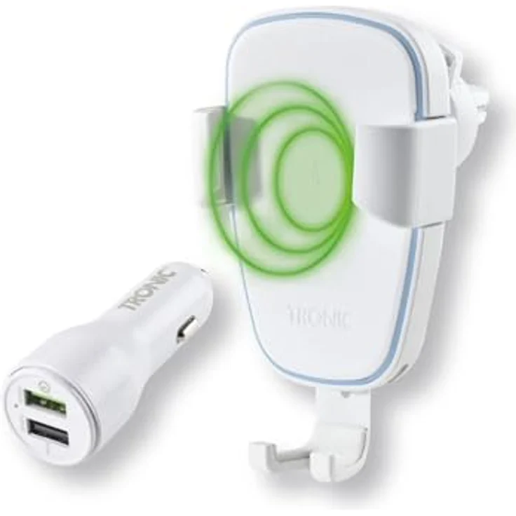 TRONIC® KFZ-Smartphone-Halterung mit QI®-Lader, 10 W, weiß, inkl. Qualcomm® Quick Charge™ 3.0, für kabelloses Laden im Auto – Bild 2