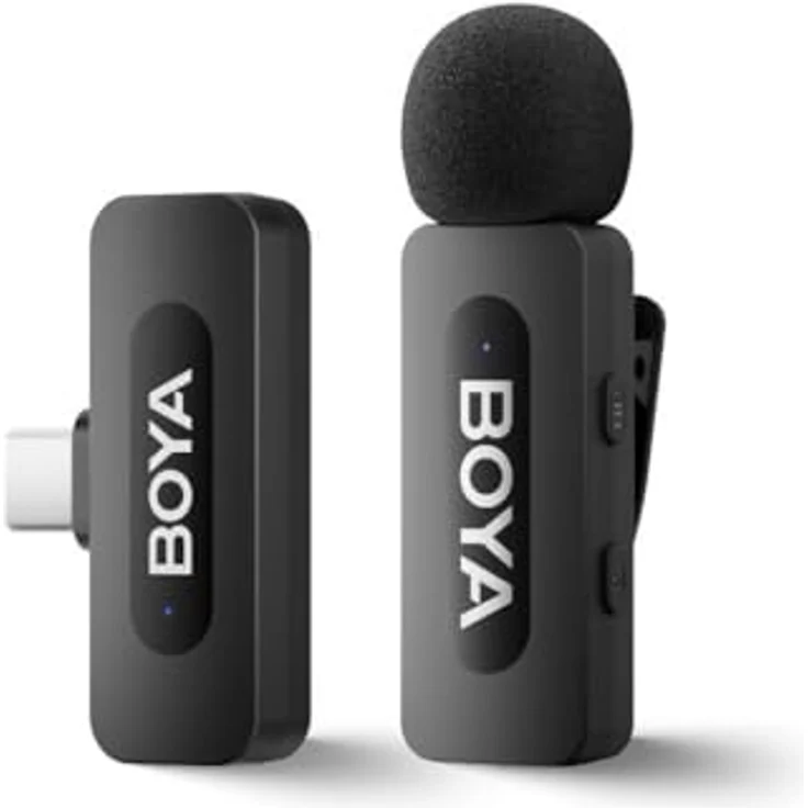 Boya BY-V10 (V2.0), tragbares Dual-Channel-Wireless-Mikrofon mit intelligenter Geräuschunterdrückung – Bild 2