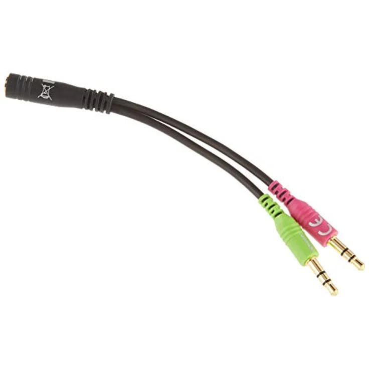 Klinke Adapter Delock 3,5mm 4pin -> 2X 3,5mm Bu-St – Bild 2
