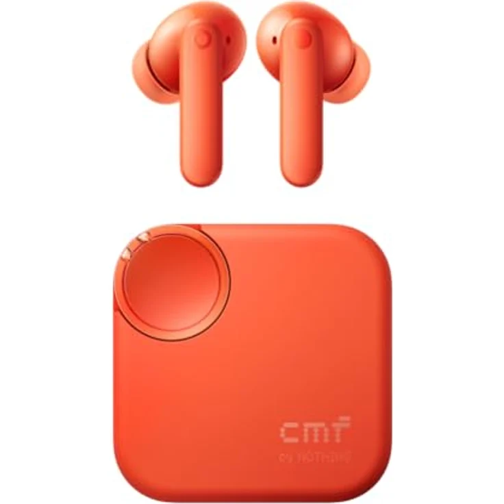 CMF BY NOTHING Buds 2 Kabellose Ohrhörer mit 48 dB Hybrid ANC, 55 Stunden Akkulaufzeit, 11mm PMI Treiber, 6 HD-Mikrofone und Spatial Audio, IP55 Wasserfest – Orange – Bild 1