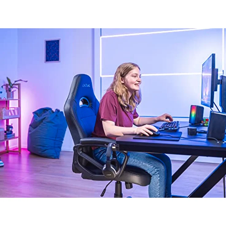 Trust Gaming GXT 611 Wezz 2.0 PC Lautsprecher mit RGB LED-Beleuchtung, 12 W (6 W RMS), 3,5 mm AUX Klinke, USB Soundsystem, Stereo Computer Boxen für PC, Laptop, Tablet, Desktop - Schwarz – Bild 5