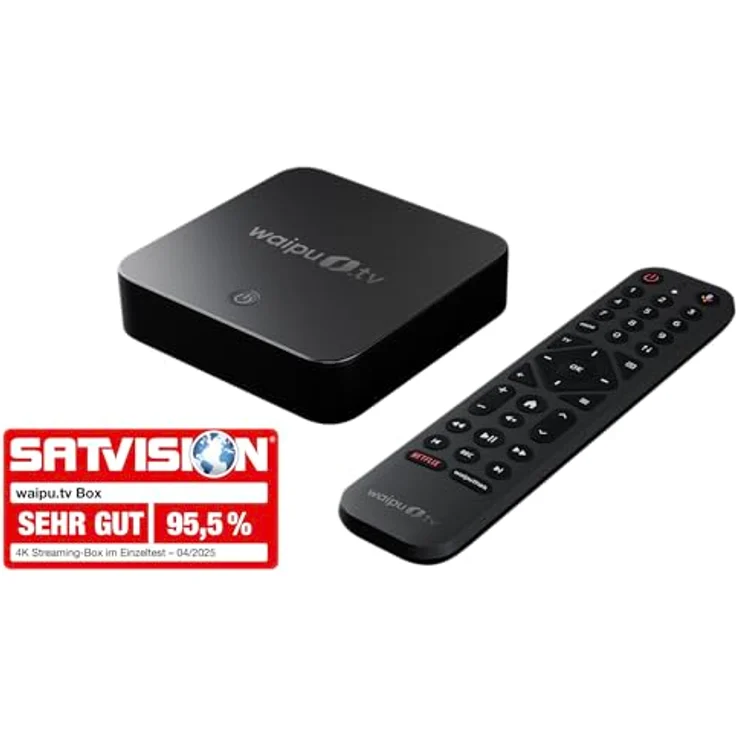 waipu.tv Box | 4K Ultra HD, HDR10+, Dolby Vision, Dolby Atmos, Voucher für 3 Monate 300 TV-Sender & 30.000 Filme & Serien – Bild 2