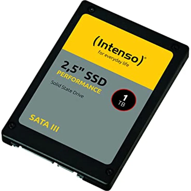 Intenso Interne 2,5" SSD SATA III Performance, 1 TB, 550 MB/Sekunden, Schwarz – Bild 1