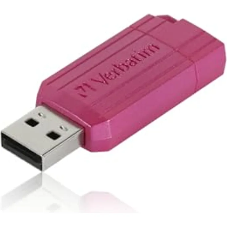 Verbatim USB Drive 2.0 Pinstripe USB-Stick 128GB Pink 49460 USB 2.0 - Schneller USB-Stick mit großem Speicherplatz in Pink
