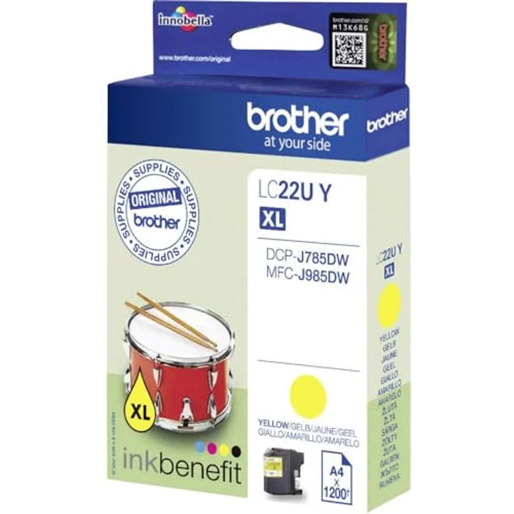 Brother Original Tintenpatrone LC-22UY gelb (für Brother MFC-J985DW und DCP-J785DW) – Bild 2