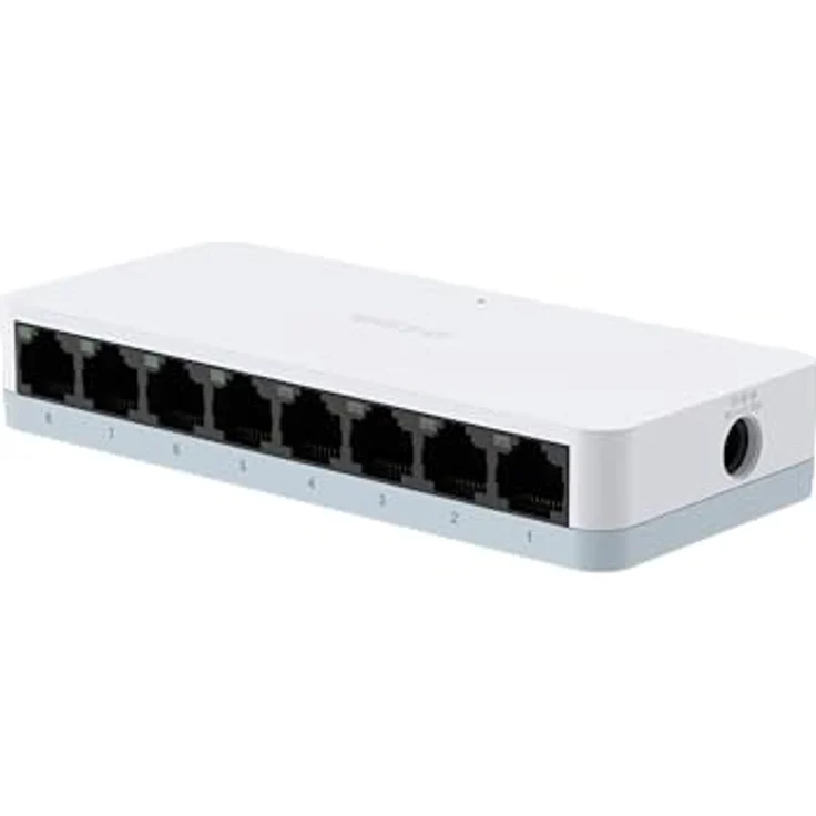 D-Link DES-1008C 8-Port Fast-Ethernet-Switch, 10/100 Mbit/s, unmanaged, Plug & Play, energieeffizient, lüfterlos, Auto MDI/MDIX – Bild 2