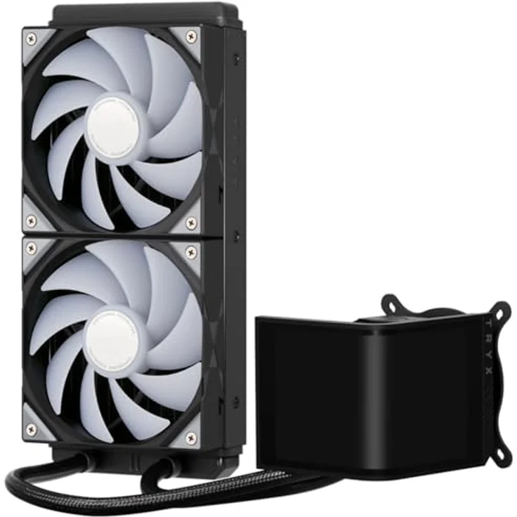 TRYX Panorama SE ARGB, CPU Wasserkühler mit 240-mm-Radiator, ARGB-Beleuchtung und 3D-AMOLED-Display, Schwarz – Bild 4