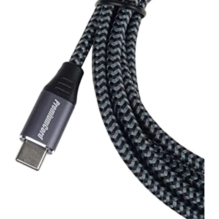 PremiumCord USB-C auf USB 3.0 Verbindungskabel 3m, Datenkabel SuperSpeed bis zu 5Gbit/S, Schnellladung bis zu 3A, USB 3.1 Generation 1 Typ C Stecker, Textilkabel Geflecht, Farbe Schwarz, Länge 3m – Bild 5