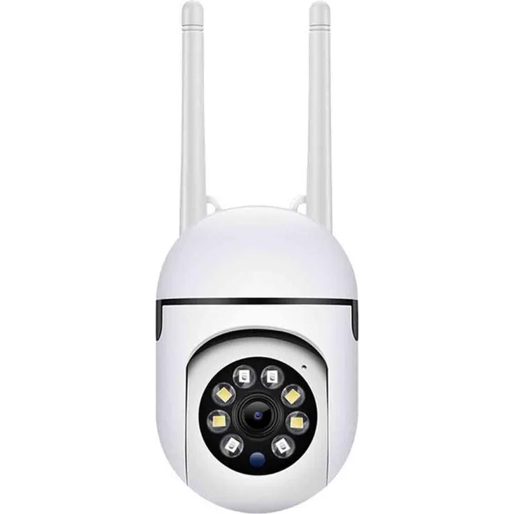 INF WLAN Überwachungskamera 360° Nachtsicht, HD Innen/Außen, 2 Stück, Weiß
