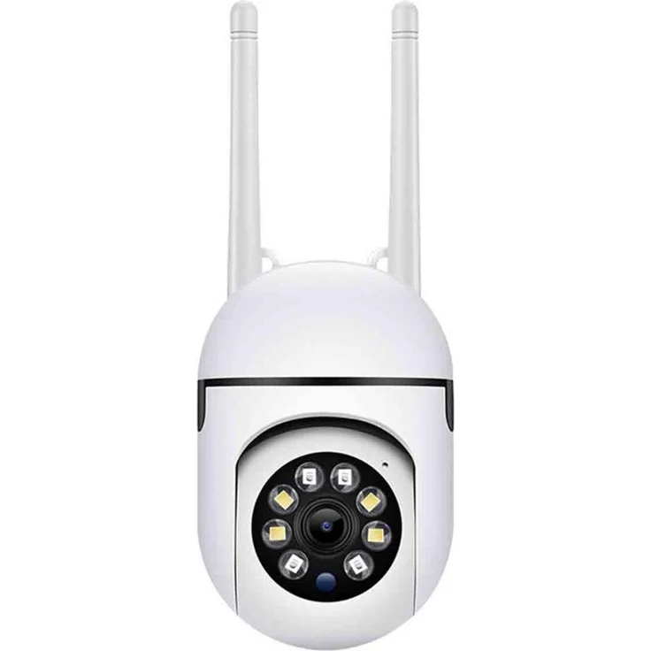 INF WLAN Überwachungskamera 360° Nachtsicht, HD Innen/Außen, 2 Stück, Weiß