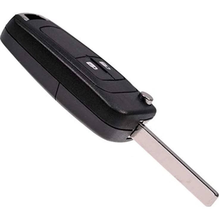 mt-key Auto Klapp Schlüssel Ersatz Gehäuse 2 Tasten mit Rohling und VARTA CR2032 Knopfzelle für OPEL Modelle Meriva, Astra J, Adam, Corsa E, Zafira – Bild 3