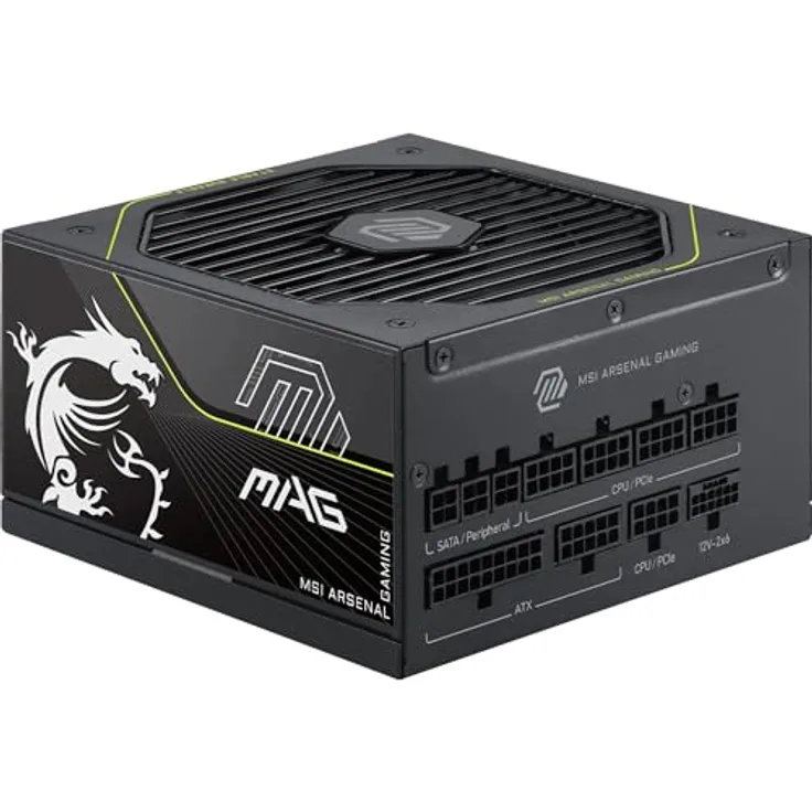 MSI MAG A1200PLS PCIE5, 1200 Watt Netzteil mit 80 PLUS Platinum, ATX12V 3.1, aktive PFC, 135 mm
