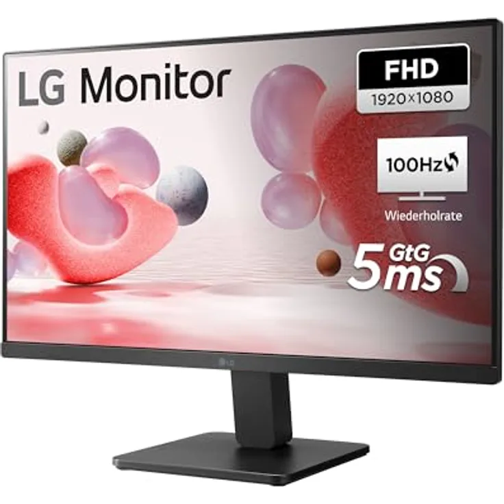 LG Full HD Monitor 24MR400-B.AEUQ - 24 Zoll, IPS Panel, FreeSync, VESA FDMI, 100Hz, Schwarz