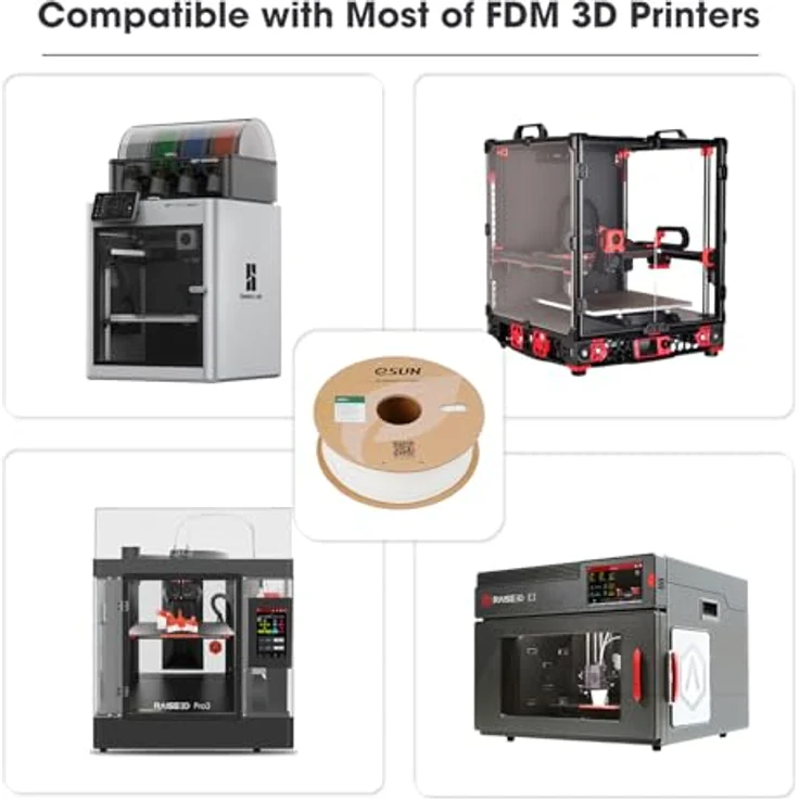 eSUN ASA+ Filament 1.75mm, Wetterbeständiges 3D Drucker Filament mit hoher Zwischenschichtfestigkeit, 1KG Spule, Warmes Weiß – Bild 5