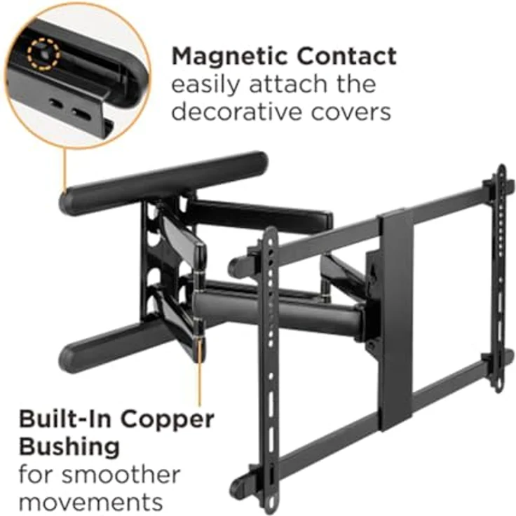 ROLINE Premium TV-Wandhalterung, hoch-flexibel, max. 70 kg, schwarz – Bild 4