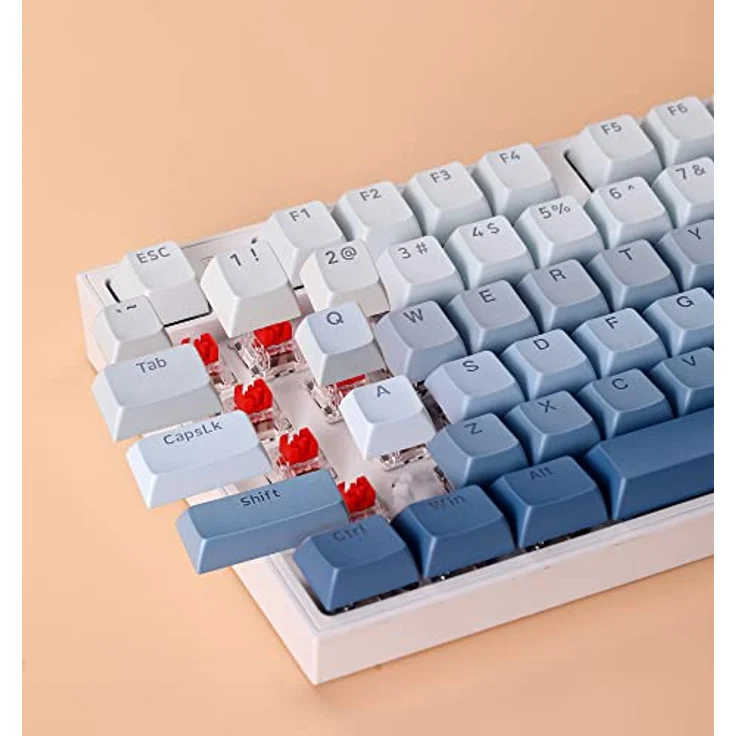 Redragon A134 Tastenkappen Set, Ombré-Blau, 104 Tasten, Doubleshot PBT, OEM/Cherry-Profil, ANSI-Layout, kompatibel mit Redragon mechanischen Tastaturen – Bild 2