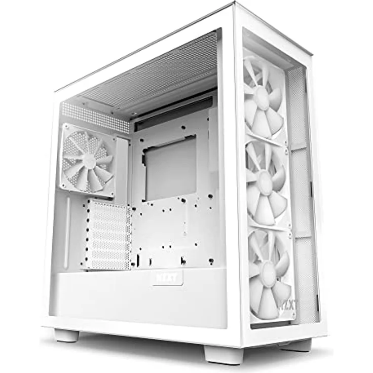 Nzxt H7 Elite 2023 - CM-H71EW-02 - ATX Mid-Tower Gaming PC-Gehäuse - USB-C Port - Tempered Glass Front- & Seitenteil - 3X F-Series 140mm Core RGB Fans inklusive - Für Wasserkühlung Ready - Weiß – Bild 1