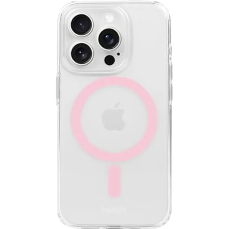 holdit - iPhone 15 Pro Hülle kompatible mit MagSafe - Ultra Dünn - Pink/Transparent