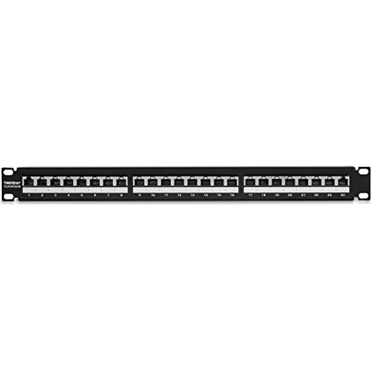 TRENDnet 24-Port Cat6A geschirmtes 1U Patch Panel, 1000BASE-T-10GBASE-T unterstützt, Kompatibel mit cat5e, cat6, cat6a, 110 or Krone Werkzeug, TC-P24C6AS - Preisvergleich – Bild 2