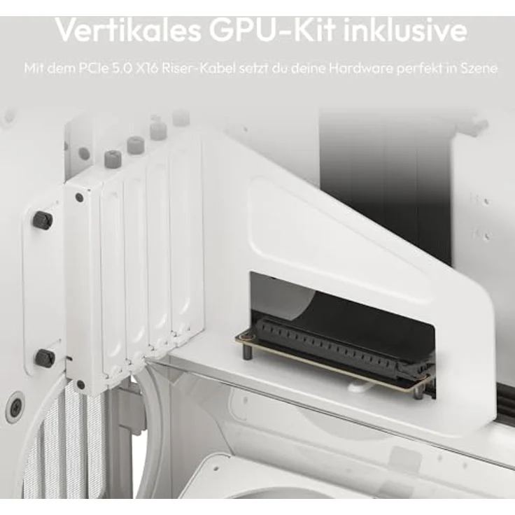 HAVN HS 420 VGPU PC-Gehäuse, Midi-Tower, E-ATX, Tempered Glass, PCIe 5.0 Riser Kabel - Weiß – Bild 6