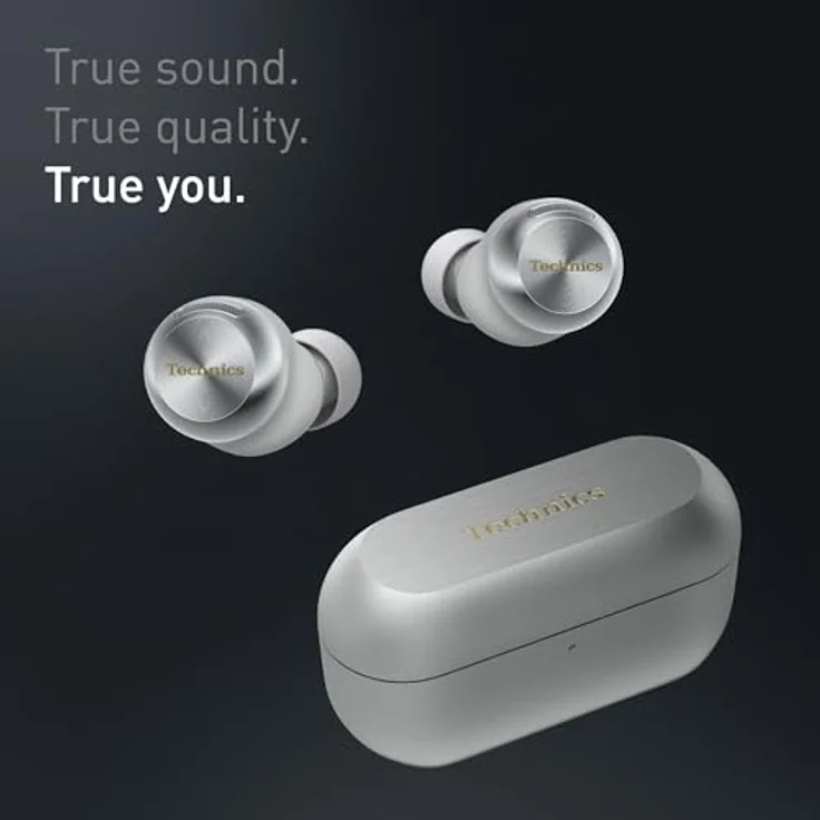 Technics EAH-AZ100-S Kabellose Ohrhörer mit Geräuschunterdrückung, 10mm Magnetic Fluid Driver, Multipoint-Bluetooth, Voice Focus AI, Bequeme In-Ear-Kopfhörer, Silber – Bild 3