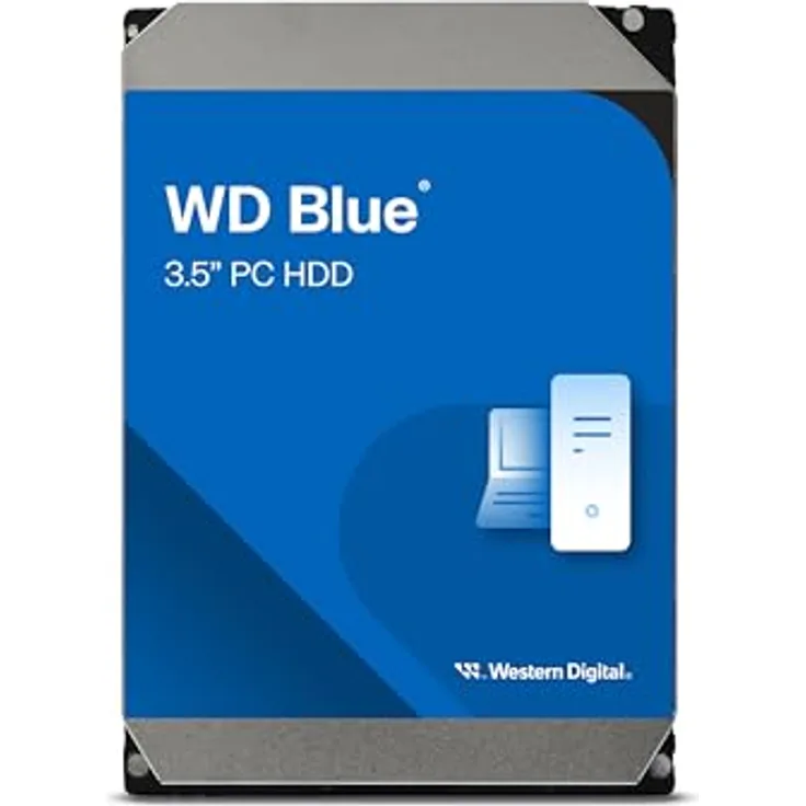 WD WD40EZZX, interne 3,5-Zoll Festplatte mit 4 TB Speicher, SATA3, 5400 U/min, Blau