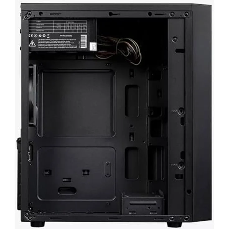 Hiditec Neo PSU Midi-Tower-Gehäuse, Schwarz, ATX-kompatibel mit 1x 120 mm Rücklüfter und High-Speed USB 3.0 Anschluss – Bild 3