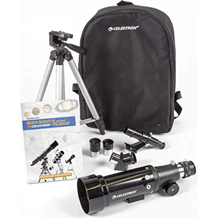 Celestron TravelScope 70 Teleskop 70/400 Reiseteleskop mit Aluminium-Stativ und Rucksack, für Natur- und Himmelsbeobachtungen – Bild 3