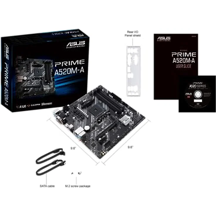 ASUS Prime A520M-A II/CSM Mainboard Sockel AM4 (AMD Ryzen, Micro-ATX, M.2, 1Gbit/s-Ethernet, SATA 6Gbit/s, USB 3.2 Gen 2 Typ-A) – Bild 4