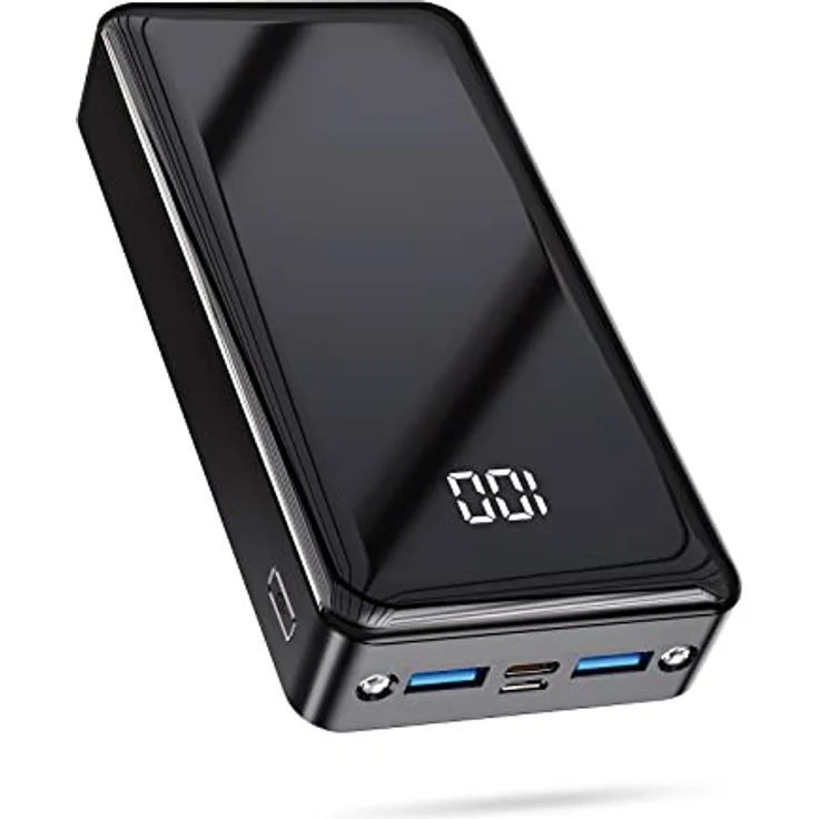 22.5W Power Bank 24000mAh mit Taschenlampe LED Display Schnellladefunktion Externer Akku Typ C Ausgänge,Powerbank USB C Output Tragbares Ladegerät mit Taschenlampe LED Display Akku für iPhone iPad… – Bild 1