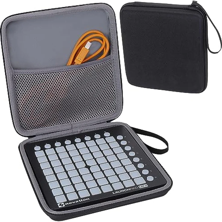 co2CREA Hart Reise Tasche für Novation Launchpad Mini MK3 / MK2, stoßfest, wasserdicht, EVA-Hülle mit Handtragriemen – Bild 1