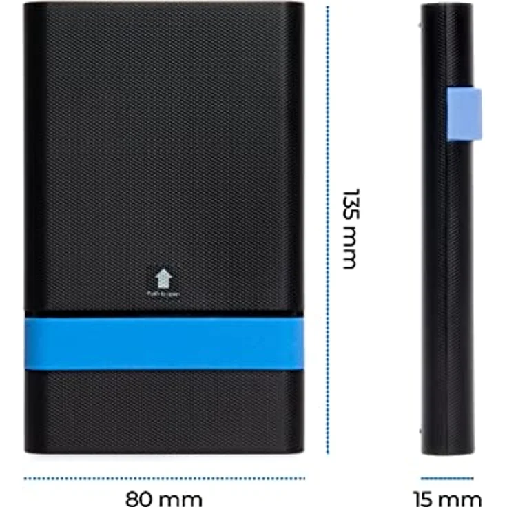 VulTech GS-15U3TC Externes Gehäuse 2,5 Zoll für SATA III, bis 8 TB, USB 3.1 Gen2 Type-C, 10 Gbit/s, kompatibel mit PS5, Xbox, Windows, Mac – Bild 2