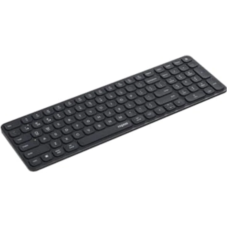 Rapoo E9710M Kabellose QWERTZ Bluetooth Tastatur, Aluminium Basis, Multi-Device, wiederaufladbar, dunkelgrau – Bild 2