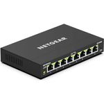 NETGEAR GS308E Managed Switch 8 Port Gigabit Ethernet LAN Switch Plus, Schwarz, lüfterlos, robustes Metallgehäuse