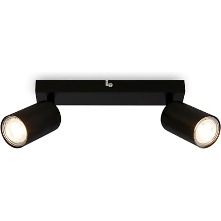 BRILONER Deckenlampe schwenkbar, GU10 Fassung, max. 9 W, 25,5 cm, Schwarz – Bild 1