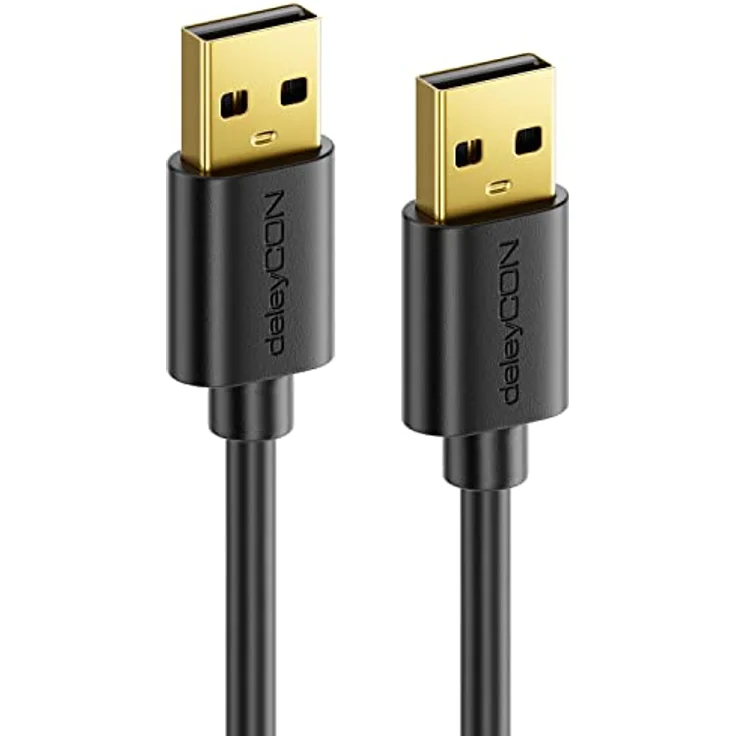 deleyCON 0,5m USB 2.0 High Speed Kabel, USB A-Stecker zu USB A-Stecker, bis zu 480 Mbps, schwarz – Bild 4