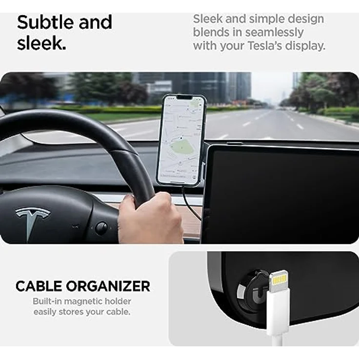 Spigen ITT90, Smartphone Halterung, OneTap Befestigung für MagSafe-iPhones, Schwarz – Bild 3