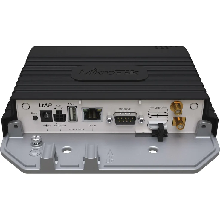 MikroTik LtAP LR8G LTE6 Kit, LTE-Router mit GPS, bis zu 300 Mbit/s, Schwarz – Bild 1
