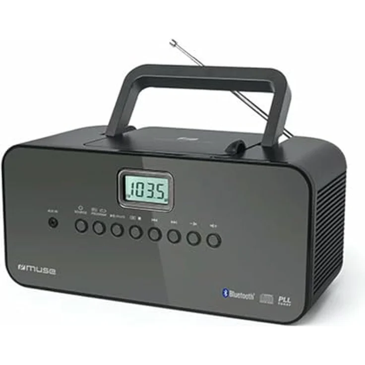 Muse M-22 BT tragbares UKW- MW-Radio mit CD-Spieler, Bluetooth – Bild 2