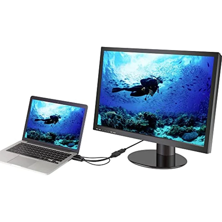 Renkforce HDMI/DisplayPort Adapterkabel Schwa, 4K 60 Hz, mit USB-Stromversorgung – Bild 2