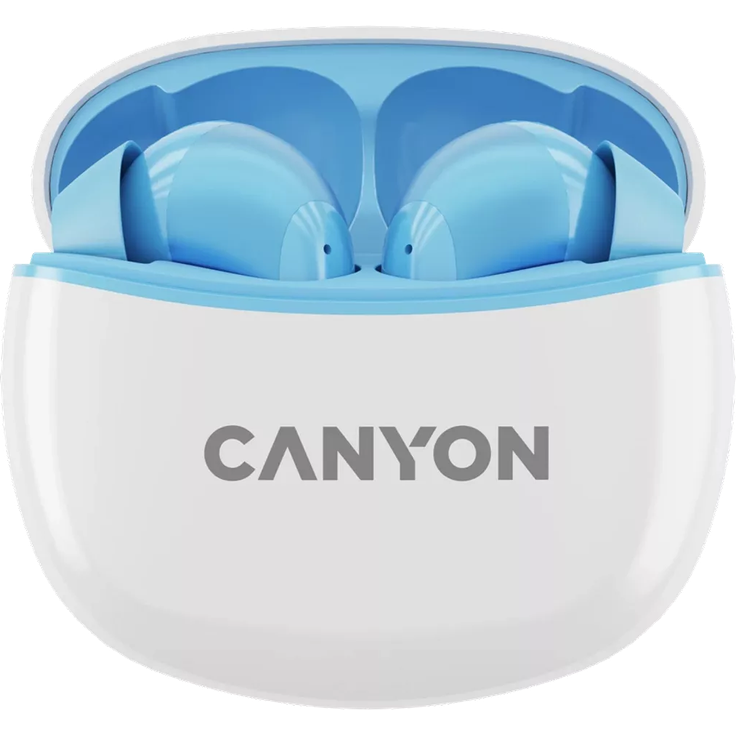 CANYON TWS-5 In-Ear Kopfhörer, Bluetooth 5.3, Berührungssteuerung, USB-C, blau
